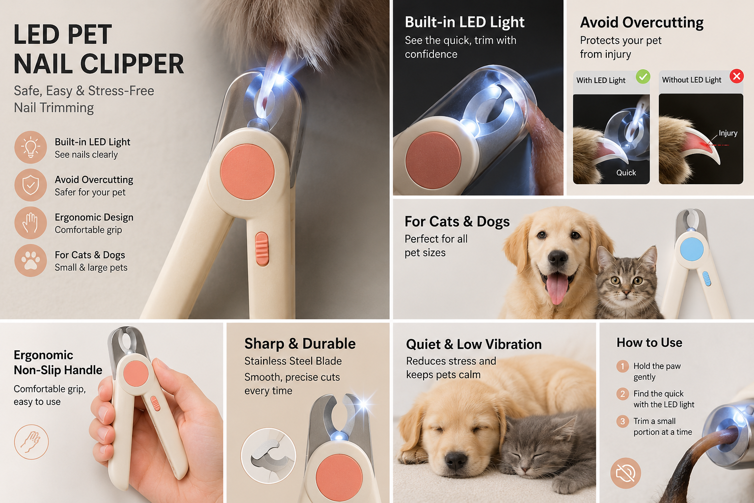 LED Pet Nail Clipper